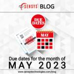Due Dates for the month of May 2023.